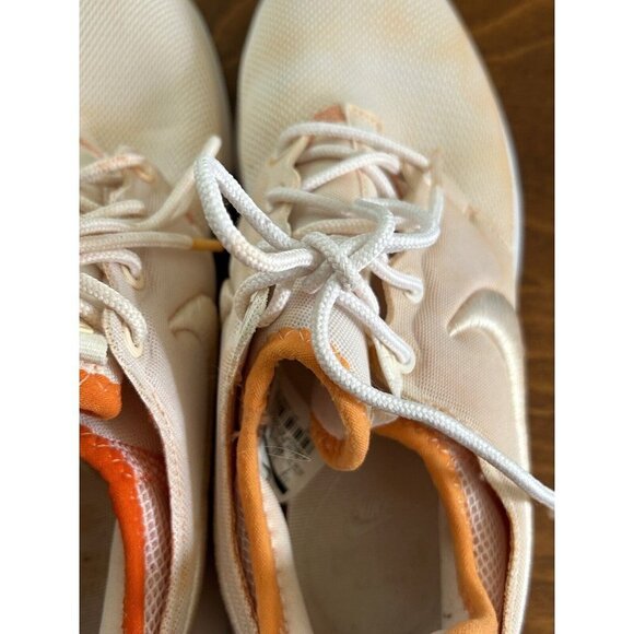 Nike Roshe Orange & White Lace Up Sneakers Comfort Shoes Womens Size 7 - Picture 8 of 8